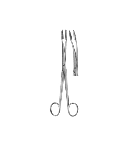 Sponge and Dressing Forceps Curved With Ratchet